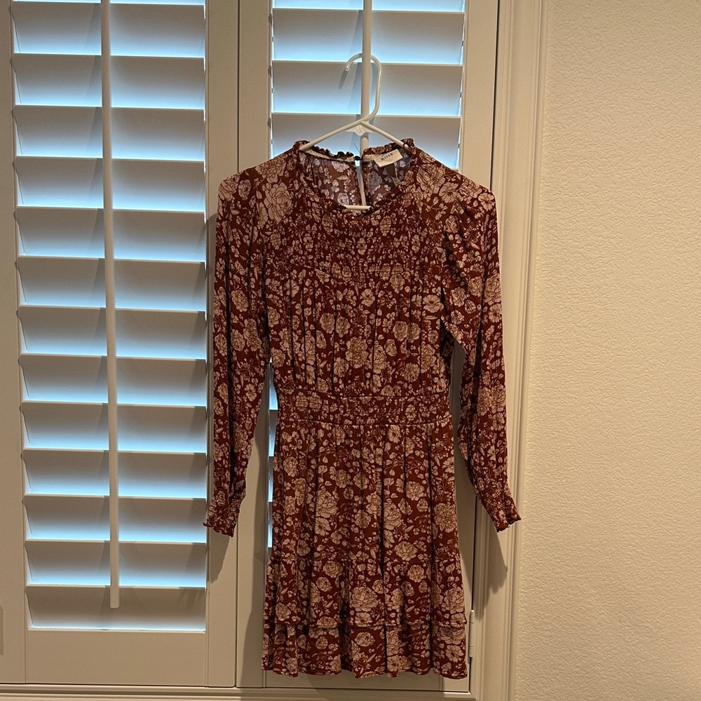 Knox Rose Floral Midi Dress - Red and Cream
